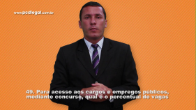 Para acesso aos cargos e empregos públicos, mediante concurso, qual é o percentual de vagas reservado para pessoas com deficiência?