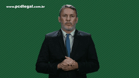 Gif animado de uma pessoa falando Libras