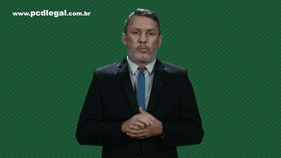 Gif animado de uma pessoa falando Libras